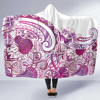 Aloha Hawaii Tapa Hooded Blanket Vibrant Fuchsia Hawaiian Ipu - Polynesian Pride