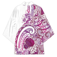 Aloha Hawaii Tapa Kimono Vibrant Fuchsia Hawaiian Ipu - Polynesian Pride
