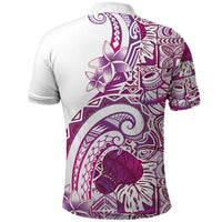 Aloha Hawaii Tapa Polo Shirt Vibrant Fuchsia Hawaiian Ipu - Polynesian Pride