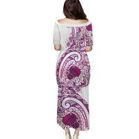 Aloha Hawaii Tapa Puletasi Vibrant Fuchsia Hawaiian Ipu - Polynesian Pride