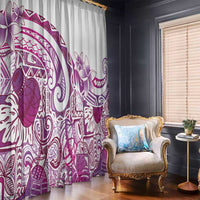 Aloha Hawaii Tapa Window Curtain Vibrant Fuchsia Hawaiian Ipu - Polynesian Pride