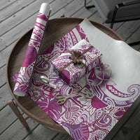 Aloha Hawaii Tapa Wrapping Paper Vibrant Fuchsia Hawaiian Ipu
