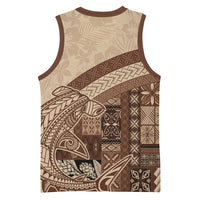 Samoa Mamanu Siapo Mocha Basketball Jersey Tatau Malie