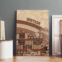 Samoa Mamanu Siapo Mocha Canvas Wall Art Tatau Malie