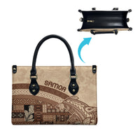 Samoa Mamanu Siapo Mocha Leather Bag Tatau Malie