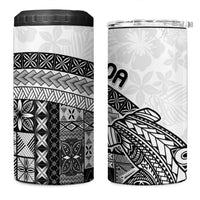 Samoa Mamanu Siapo Classic Black 4 in 1 Can Cooler Tumbler Tatau Malie