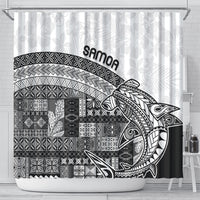 Samoa Mamanu Siapo Classic Black Shower Curtain Tatau Malie