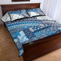 Samoa Mamanu Siapo Royal Blue Quilt Bed Set Tatau Malie
