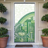 Samoa Mamanu Siapo Forest Green Door Cover Tatau Malie