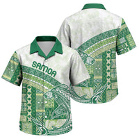 Samoa Mamanu Siapo Forest Green Family Matching Long Sleeve Bodycon Dress and Hawaiian Shirt Tatau Malie