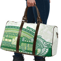 Samoa Mamanu Siapo Forest Green Travel Bag Tatau Malie
