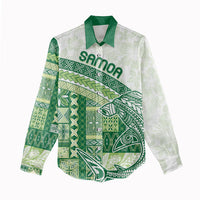Samoa Mamanu Siapo Forest Green Women Casual Shirt Tatau Malie