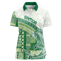Samoa Mamanu Siapo Forest Green Women Polo Shirt Tatau Malie