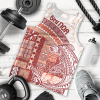 Samoa Mamanu Siapo Crimson Men Tank Top Tatau Malie