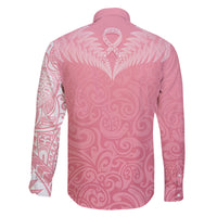Personalised New Zealand Family Matching Puletasi Dress and Hawaiian Shirt Pink Ribbon Tattoo Mix Silver Fern LT7 - Polynesian Pride