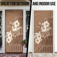 Tonga Ngatu Kupesi Brown Tapa Door Cover Koe Otua Mo Tonga Ko Hoku Tofia