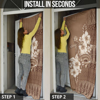 Tonga Ngatu Kupesi Brown Tapa Door Cover Koe Otua Mo Tonga Ko Hoku Tofia