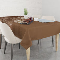 Tonga Ngatu Kupesi Brown Tapa Tablecloth Koe Otua Mo Tonga Ko Hoku Tofia