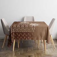 Tonga Ngatu Kupesi Brown Tapa Tablecloth Koe Otua Mo Tonga Ko Hoku Tofia