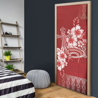 Tonga Ngatu Kupesi Royal Red Door Cover Koe Otua Mo Tonga Ko Hoku Tofia
