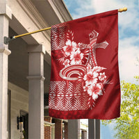 Tonga Ngatu Kupesi Royal Red Garden Flag Koe Otua Mo Tonga Ko Hoku Tofia