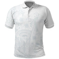Tonga Ngatu Kupesi White Sunday Fakame Polo Shirt Koe Otua Mo Tonga Ko Hoku Tofia