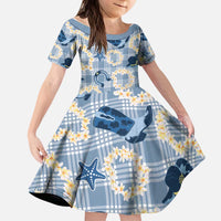Aloha Hawaii Paniolo Jeans Palaka Kid Short Sleeve Dress Coastal Rodeo - Polynesian Pride