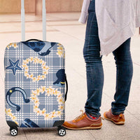 Aloha Hawaii Paniolo Jeans Palaka Luggage Cover Coastal Rodeo LT7 Pastel Blue - Polynesian Pride