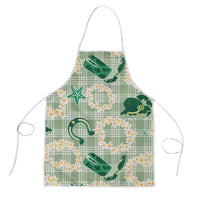 Aloha Hawaii Paniolo Mint Palaka Apron Coastal Rodeo - Polynesian Pride