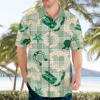 Aloha Hawaii Paniolo Mint Palaka Hawaiian Shirt Coastal Rodeo - Polynesian Pride