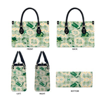 Aloha Hawaii Paniolo Mint Palaka Leather Bag Coastal Rodeo - Polynesian Pride