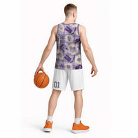 Aloha Hawaii Paniolo Lavender Palaka Basketball Jersey Coastal Rodeo - Polynesian Pride
