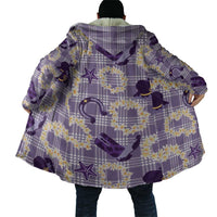 Aloha Hawaii Paniolo Lavender Palaka Cloak Coastal Rodeo - Polynesian Pride