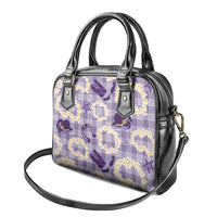 Aloha Hawaii Paniolo Lavender Palaka Shoulder Handbag Coastal Rodeo - Polynesian Pride
