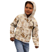 Aloha Hawaii Paniolo Khaki Palaka Kid Hoodie Coastal Rodeo - Polynesian Pride