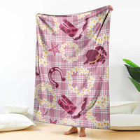Aloha Hawaii Paniolo Lokelani Rose Palaka Blanket Coastal Rodeo - Polynesian Pride