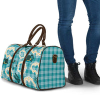 Aloha Hawaii Paniolo Teal Palaka Travel Bag Coastal Rodeo - Polynesian Pride