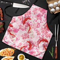 Pink Palaka Hawaii Aloha Apron Koi Pond Mix Sakura - Polynesian Pride
