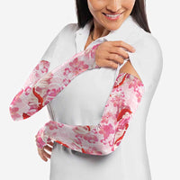 Pink Palaka Hawaii Aloha Arm Sleeves Koi Pond Mix Sakura - Polynesian Pride