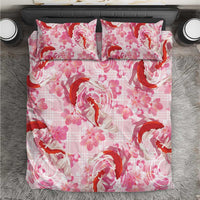 Pink Palaka Hawaii Aloha Bedding Set Koi Pond Mix Sakura - Polynesian Pride