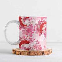 Pink Palaka Hawaii Aloha Ceramic Mug Koi Pond Mix Sakura - Polynesian Pride