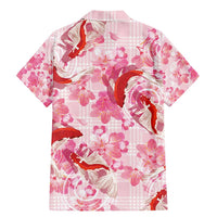 Pink Palaka Hawaii Aloha Family Matching Mermaid Dress and Hawaiian Shirt Koi Pond Mix Sakura LT7 - Polynesian Pride