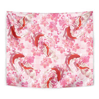 Pink Palaka Hawaii Aloha Tapestry Koi Pond Mix Sakura - Polynesian Pride