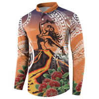 Hawaii Women's Day Tribal Button Sweatshirt Pele Honua Mea LT7 - Polynesian Pride