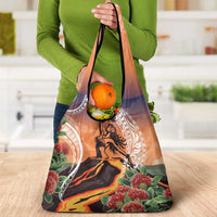 Hawaii Women's Day Tribal Grocery Bag Pele Honua Mea