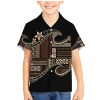 Samoa Siapo Mamanu Family Matching Mermaid Dress and Hawaiian Shirt Waves Motifs