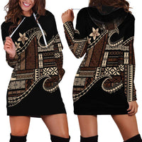 Samoa Siapo Mamanu Hoodie Dress Waves Motifs