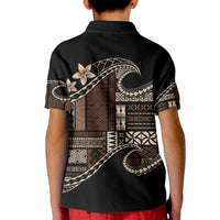 Samoa Siapo Mamanu Kid Polo Shirt Waves Motifs