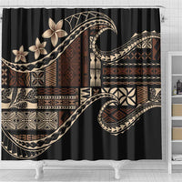Samoa Siapo Mamanu Shower Curtain Waves Motifs