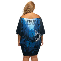 World Ocean Day Pasifika Off Shoulder Short Dress Awaken New Depths LT7 - Polynesian Pride